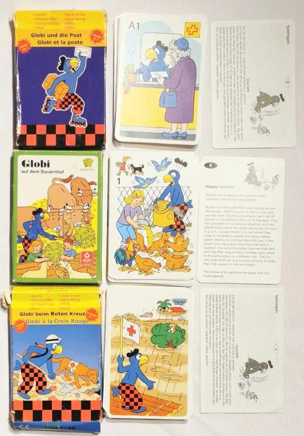 Spiele: 3 GLOBI QUARTETT Globi Verlag – Gebraucht aus Wängi von ABIZONE-86 2