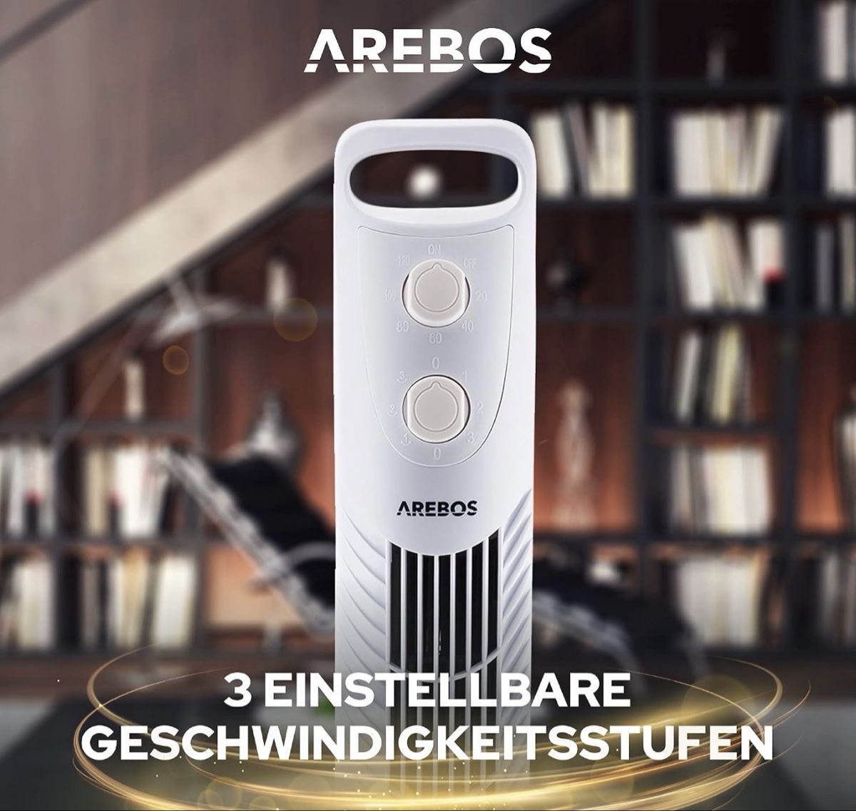 Ventilatori: Arebos Turmventilator mit Timer | 40 Watt | 75°-Oszillation – Nuovo (secondo la descrizione) da Nebikon venduto da warendiscount 1