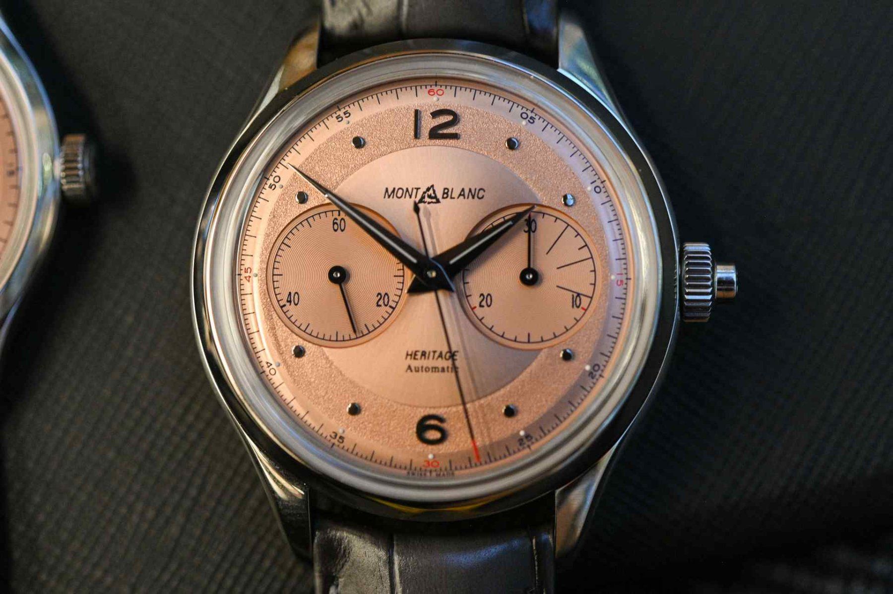 Montblanc Orologi: Montblanc Heritage Monopusher Chronograph,salmon dial,FS – Nuovo e nell'imballaggio originale da Luzern venduto da ChronoScope6004 5