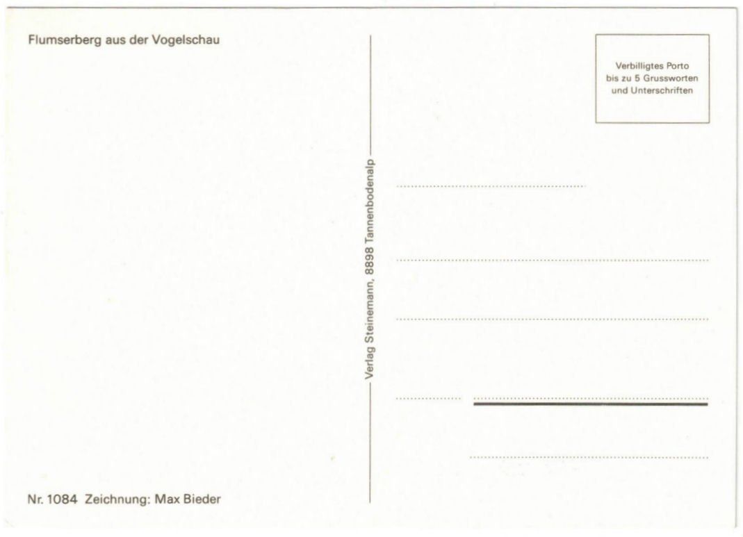 Cartoline postali: Flumserberg - Pistenplan – Usato da Binningen venduto da Mountainrider 1