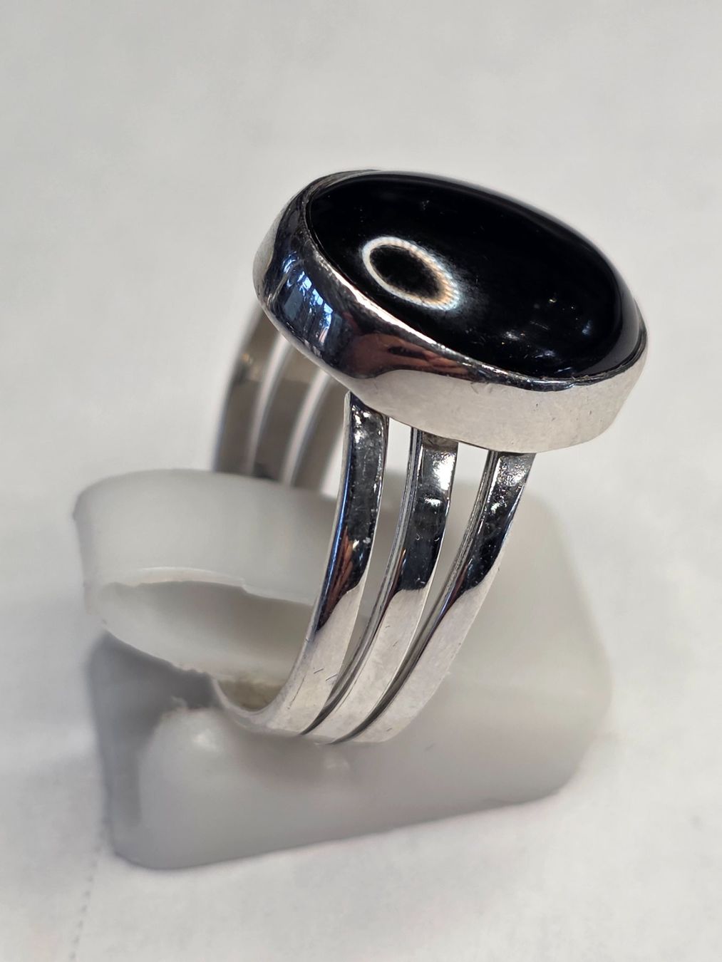 Onyx Bagues: Black Onyx Solitaire Fingerring – Neuf (Voir description) à Zürich par benedikt12 5