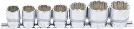 Steckschlüssel-Einsatz-Satz, Zwölfkant, (1/2"), 20 - 32 mm