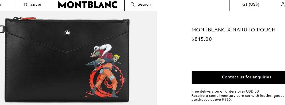Montblanc Borse: Montblanc X Naruto Pouch Pochette Tasche – Usato da Collonges venduto da Auganien 1