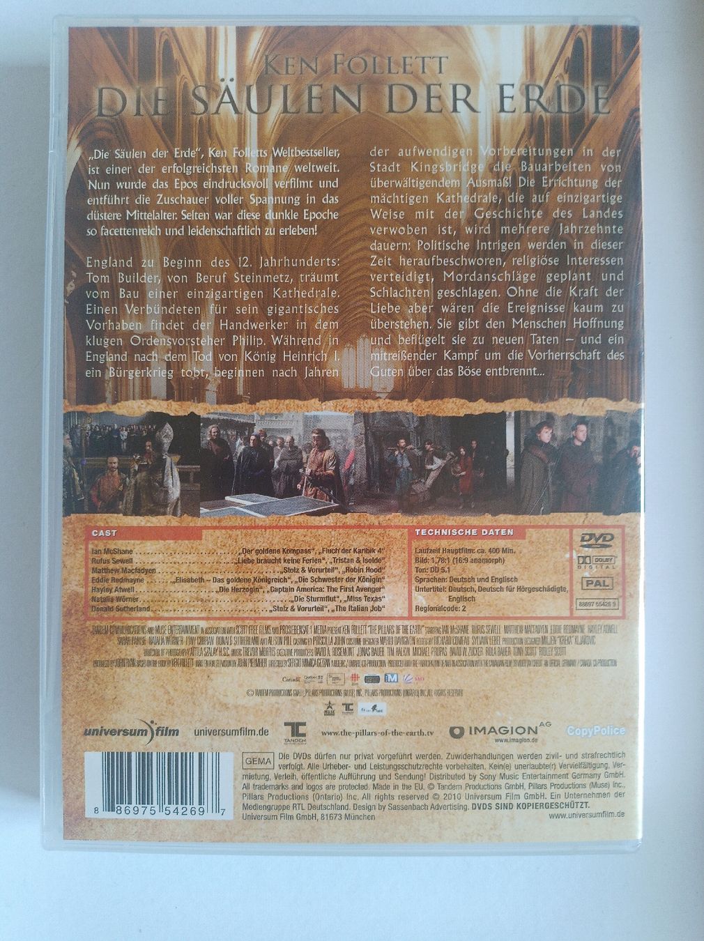 Tutti i DVDs: Ken Follett - Die Säulen der Erde – Usato da Tann venduto da Veebee6 1