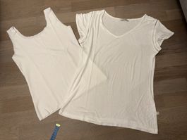 Top und T-Shirt Gr. M weiss