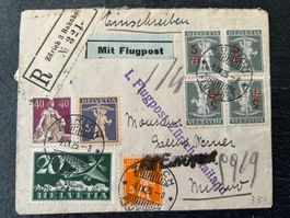 1925 Poste aérienne premier vol Zürich-Mailand