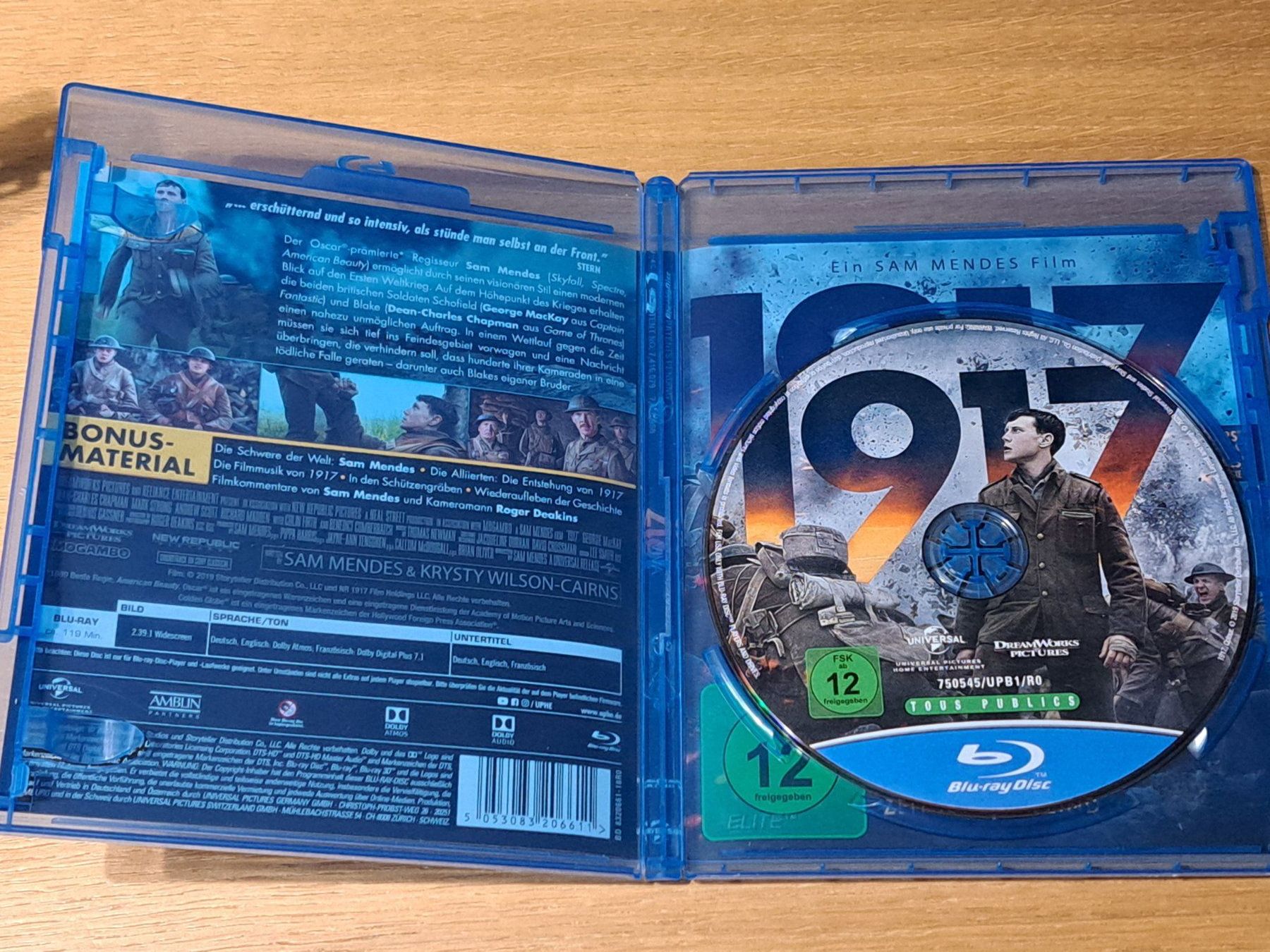 Tutti i DVDs: Blu-ray 1917 von Sam Mendes mit George MacKay – Nuovo (secondo la descrizione) da Unterseen venduto da Kanica 5