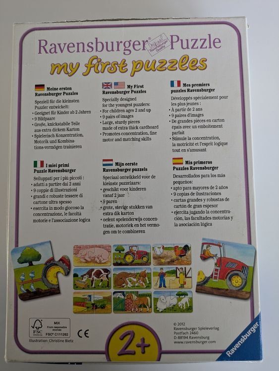 Ravensburger Puzzle: My first puzzles 9x2 Bauernhof von Ravensburger – Usato da Wettingen venduto da Nini54 2