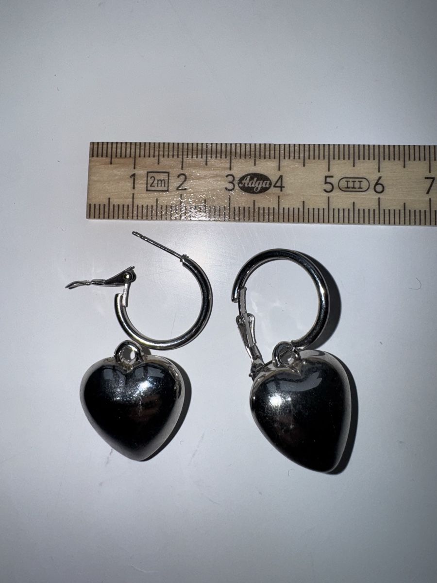 Orecchini pendenti & Orecchini a lobo: Silver Heart Earrings / Herz Ohrringe – Usato da Zürich venduto da forestF4iry