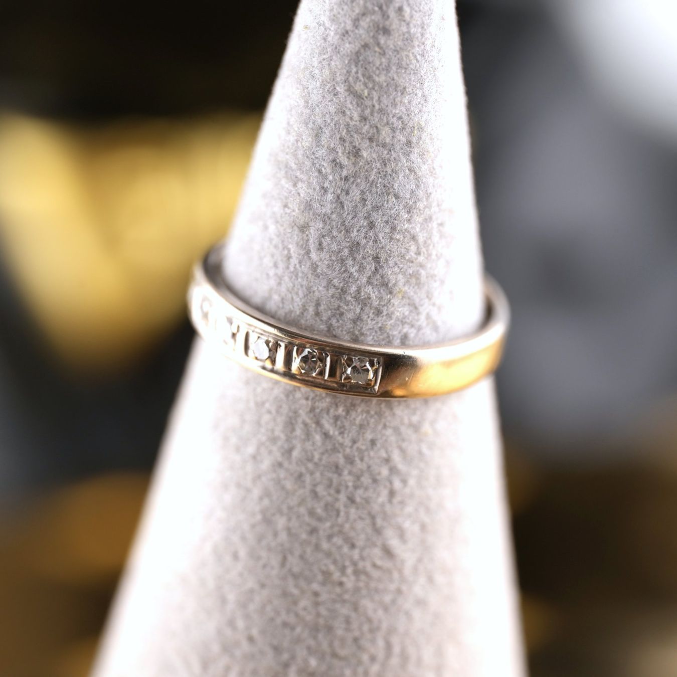 Anelli: Goldring 18K mit 12 Diamanten – Usato da Basel venduto da Vip24 1
