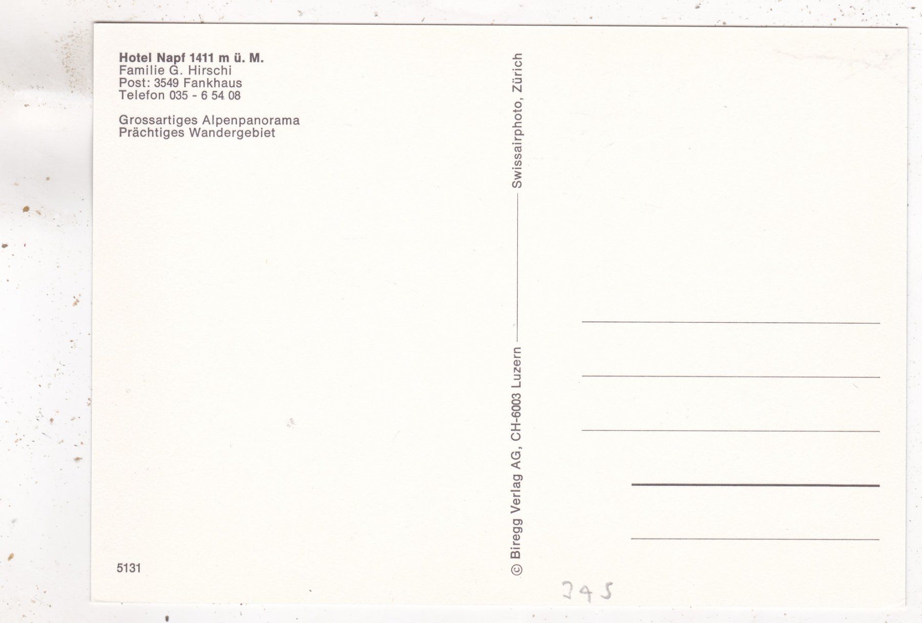 Cartoline postali: Hotel Napf – Usato da Herisau venduto da Lisegrat2008 1