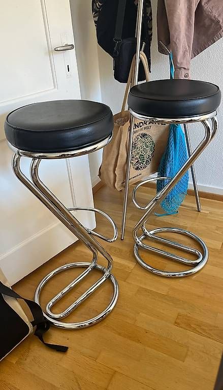 Sgabelli: 2x Barhocker, schwarz/metall – Usato da Zürich venduto da luk_8j6p