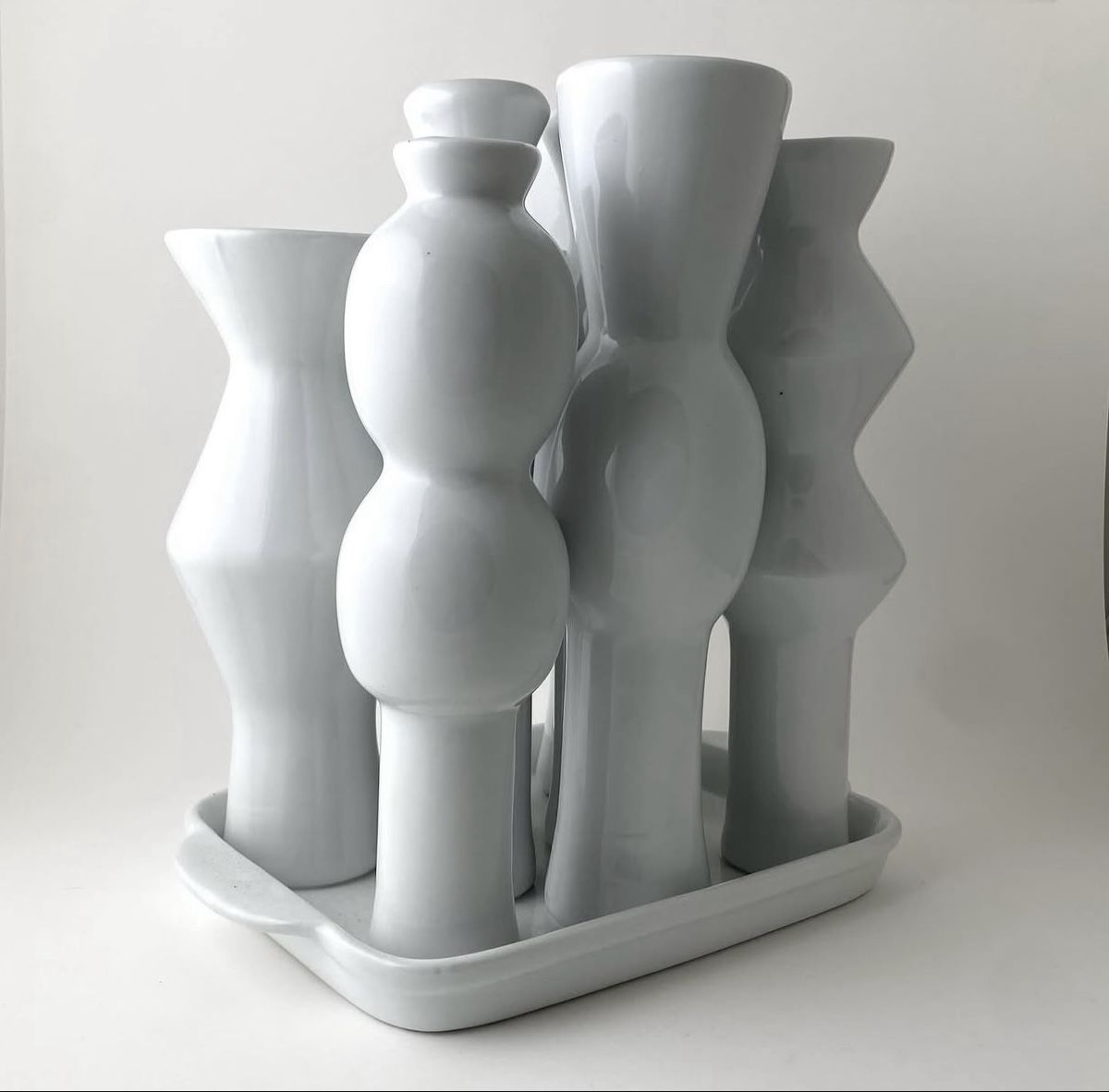 Vasi & Recipienti: Jean Decloquement Sculptural Ceramic Centrepiece 8 Vases – Nuovo (secondo la descrizione) da Genève venduto da Dave107