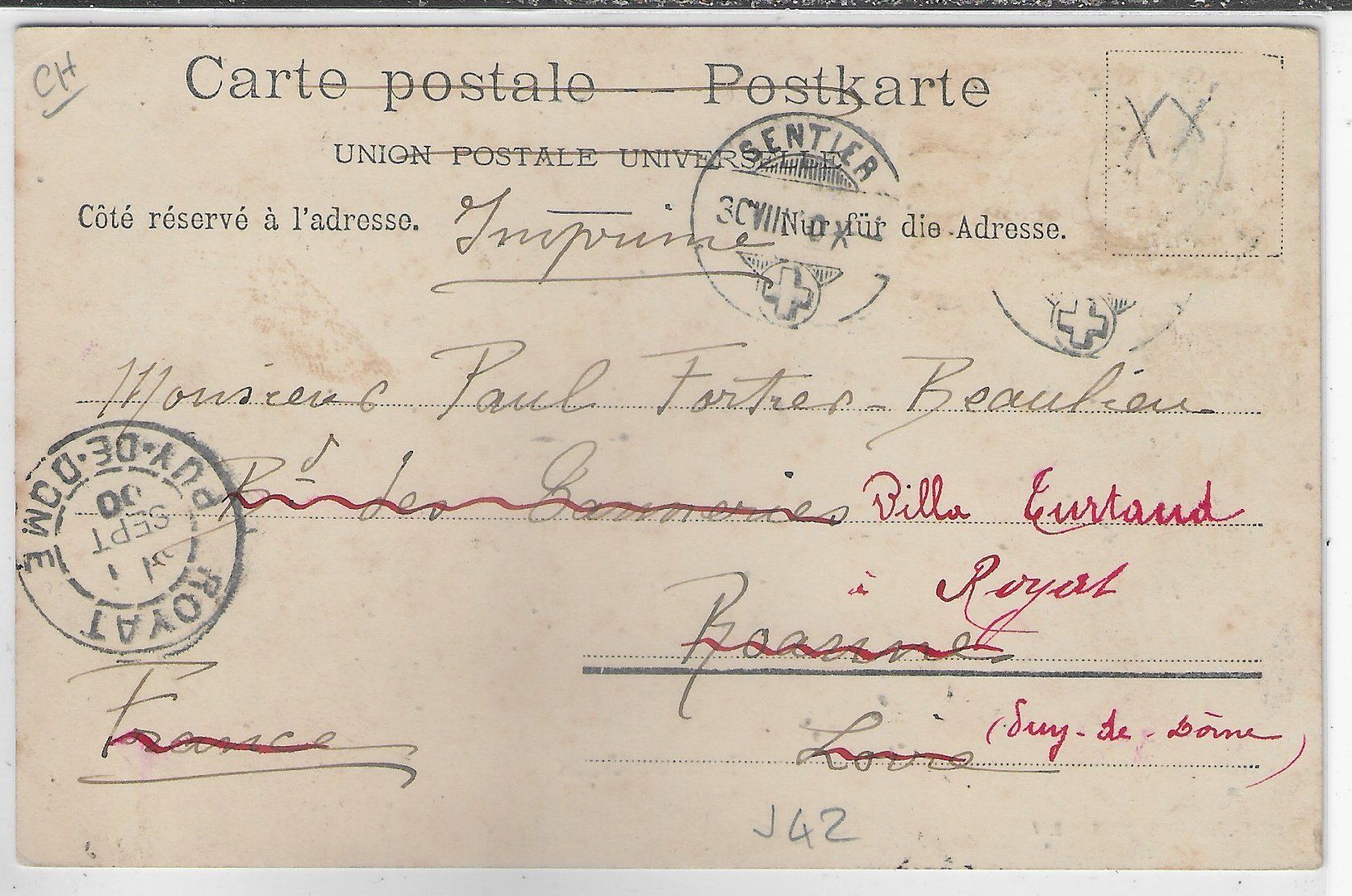 Cartes postales: Lac de Joux 1900 – D'occasion à Ettingen par Kartenplanet 1