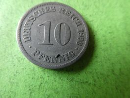 Dt. Reich 1893 A,  10 Pfennig