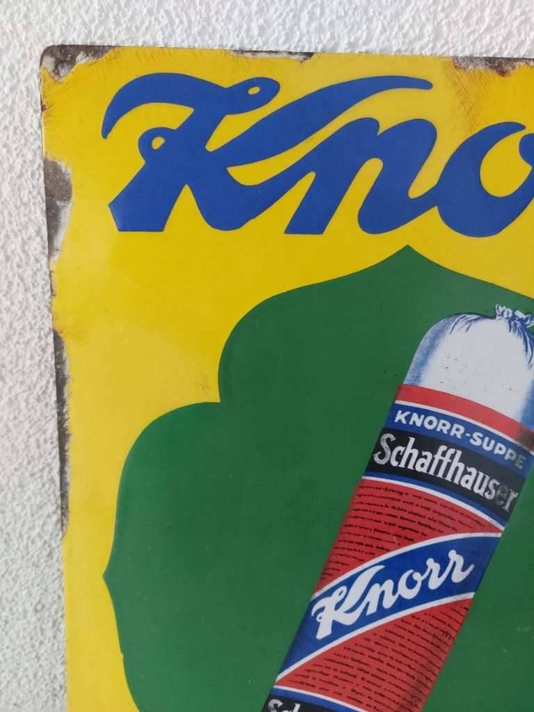 Knorr Insegne: Emailschild Knorr Suppn Erbswurst plaque émaillée – Usato da Schenkon venduto da Elbarto007 6