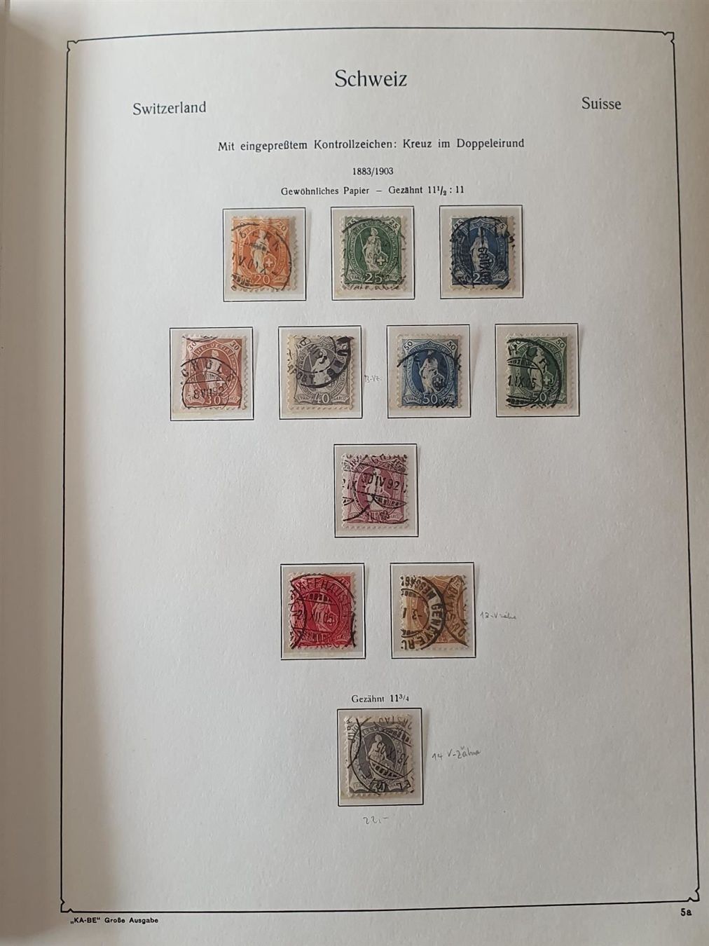 Tutti i francobolli: Sammlung Schweiz, KABE Album gestempelt – Usato da Kreuzlingen venduto da Rschweiz1 4