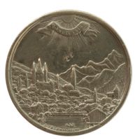 Schützenmedaille BE 1877 Thun Zinn-Blei