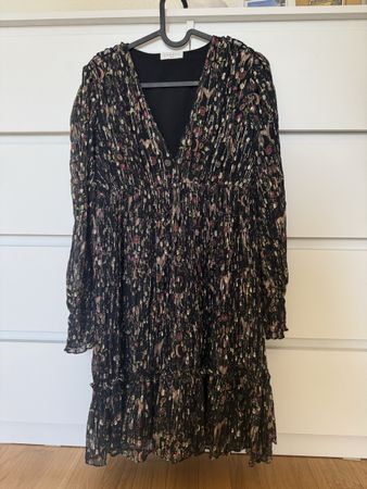 Sandro mini dress Silk metallic Fiber Size 34