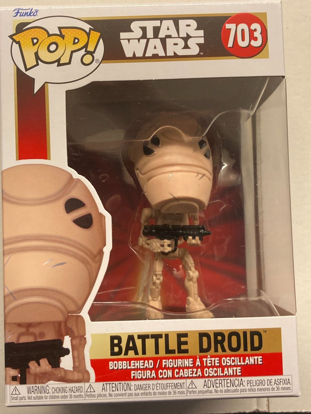 Funko Statuette: FUNKO POP! STAR WARS 703 bubble head BATTLE DROID  new – Nuovo (secondo la descrizione) da Vezia venduto da Aquarius_Age 1