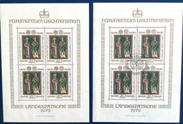 1979 Liechtenstein Landespatrone Kleinbogen ** + ET