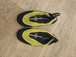 Badeschuhe Tecno Pro dunkelblau/neongelb Grösse 32 guter ...