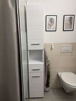 Badezimmerhochschrank, weiss hochglanz