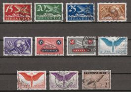 1923-30 : Flugpost Serie Nr. F3 - f13, KP 710.--