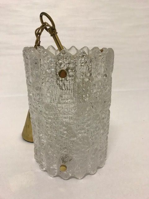 Lampade: schwere Glaslampe Hängelampe Pressglas 60er – Usato da Zürich venduto da gigimai67 3