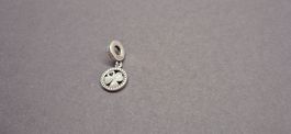 Silber Charm Kleeblatt Glücksbringer +Garantie