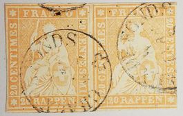 MA203) 252, Strubel im paar  Vollstempel Kt. 270.-