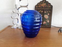 Vintage Blue VASE, glass, Vetreria Etrusca, Italy