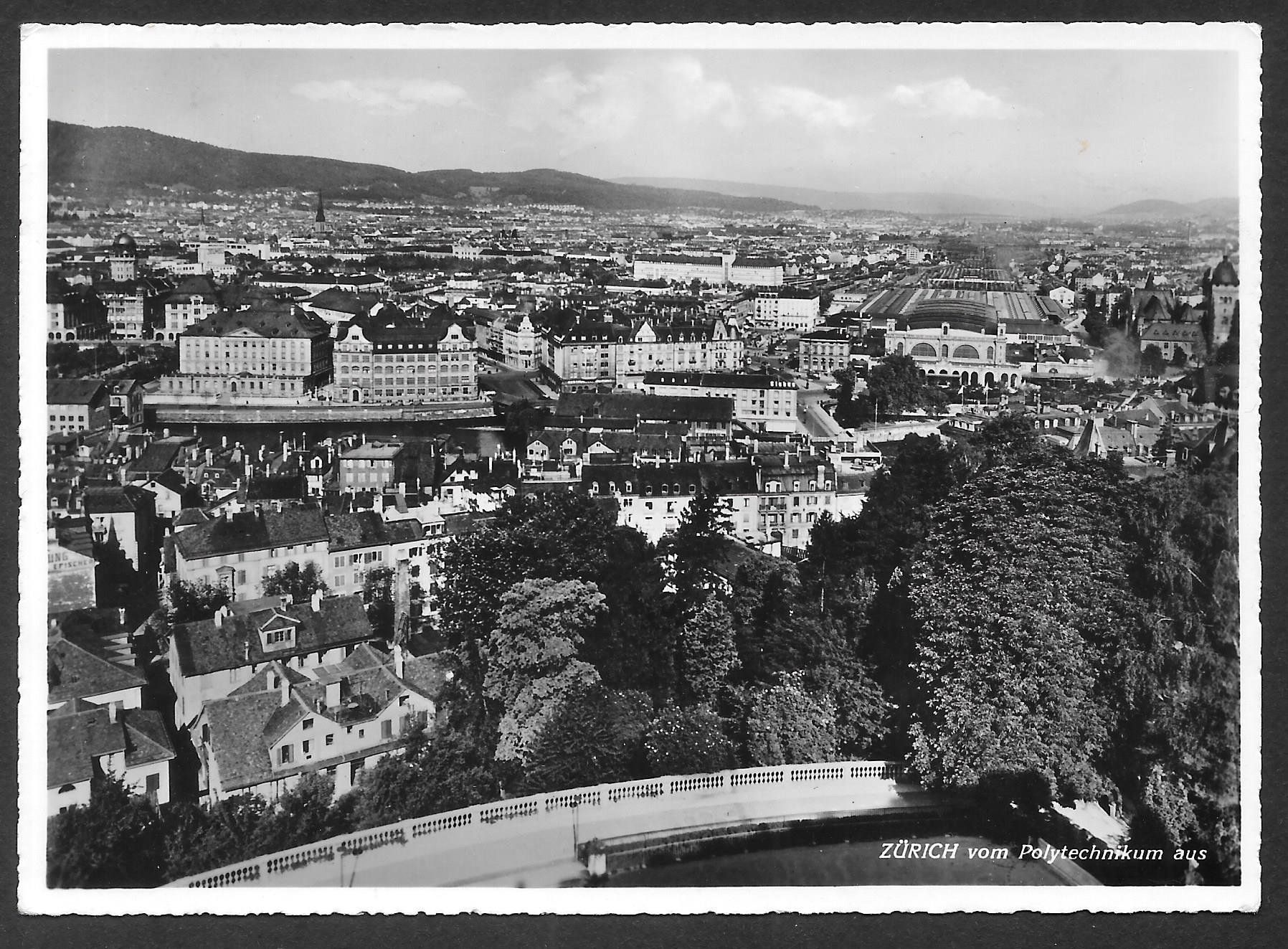 Cartoline postali: Zürich vom Polytechnikum aus – Usato da Olten venduto da clotaldi