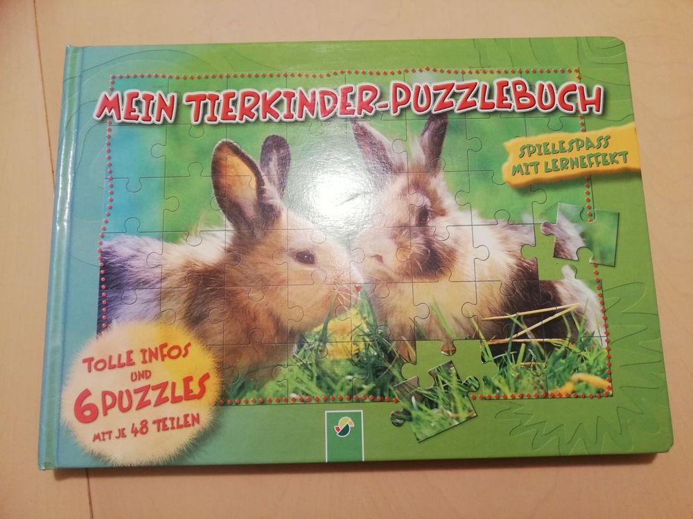 Spiel Mit Den Tierkindern! – Buntes Holzpuzzle-Buch Für Kleinkinder Ab 1 Jahr