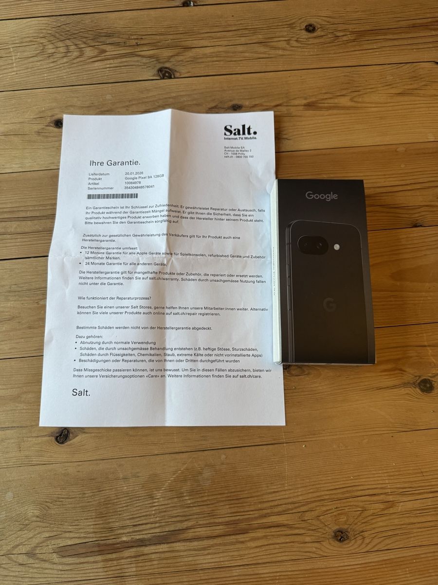 Google Portables: Google Pixel 9A 128GB – Neuf avec emballage d'origine à Rüedisbach par Alusrubike