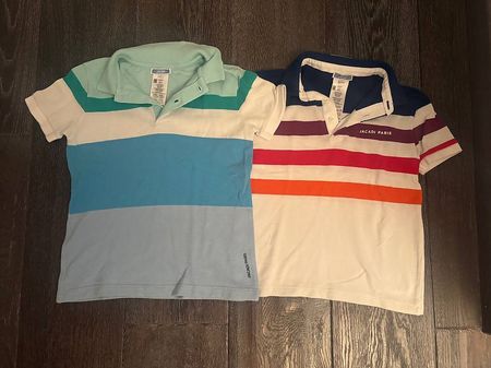 Deux polos manches courtes rayés Jacadi Taille 8 ans