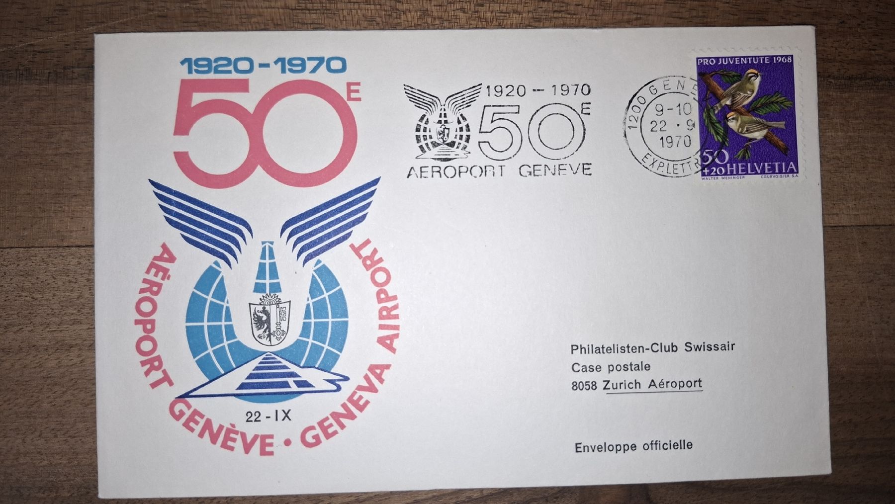 Tutti i francobolli: 50 Jahre Genfer Flughafen – Usato da Balgach venduto da SIMEON27