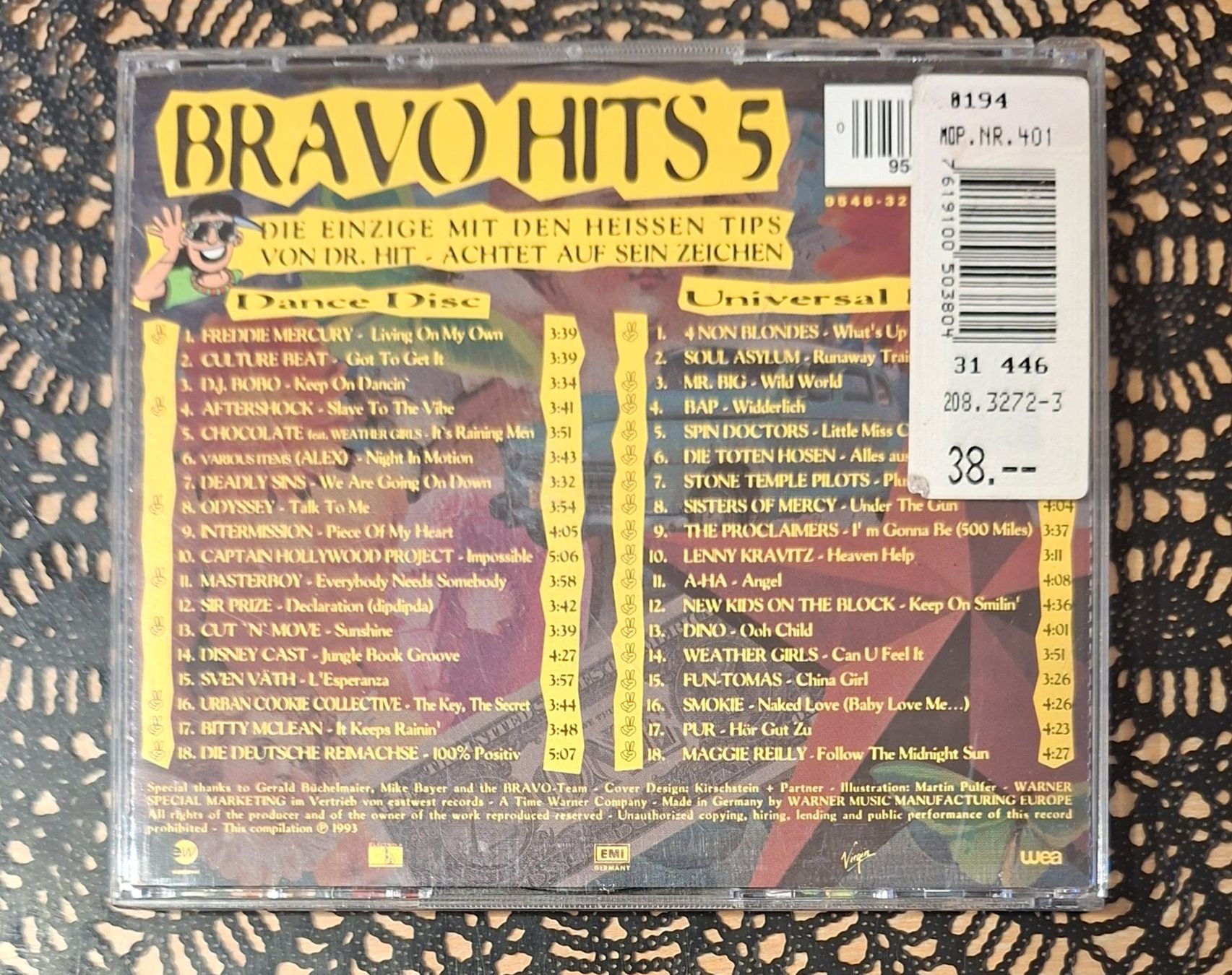 CDs: Bravo Hits 5, Doppel CD, 1993, 2CD Hit Compilation, Sampler – D'occasion à Amriswil par Celini3 1