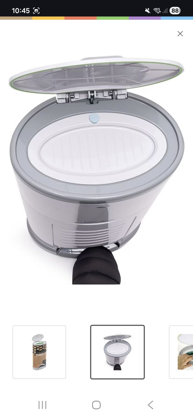 Poubelle De Cuisine 15L à Couvercle à Pression - Corbeille étroite Pour Salle De Bain, Chambre, Anti-odeurs