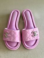 Chanel Chanel  Quilted Turn-Lock CC Slide Sandals