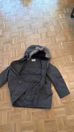 Winterparka Carhartt grau gefuettert gebraucht