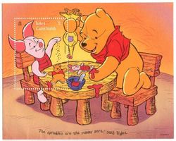 Block "Walt Disney. Winnie Puuh". Turks- und Caicosinseln.