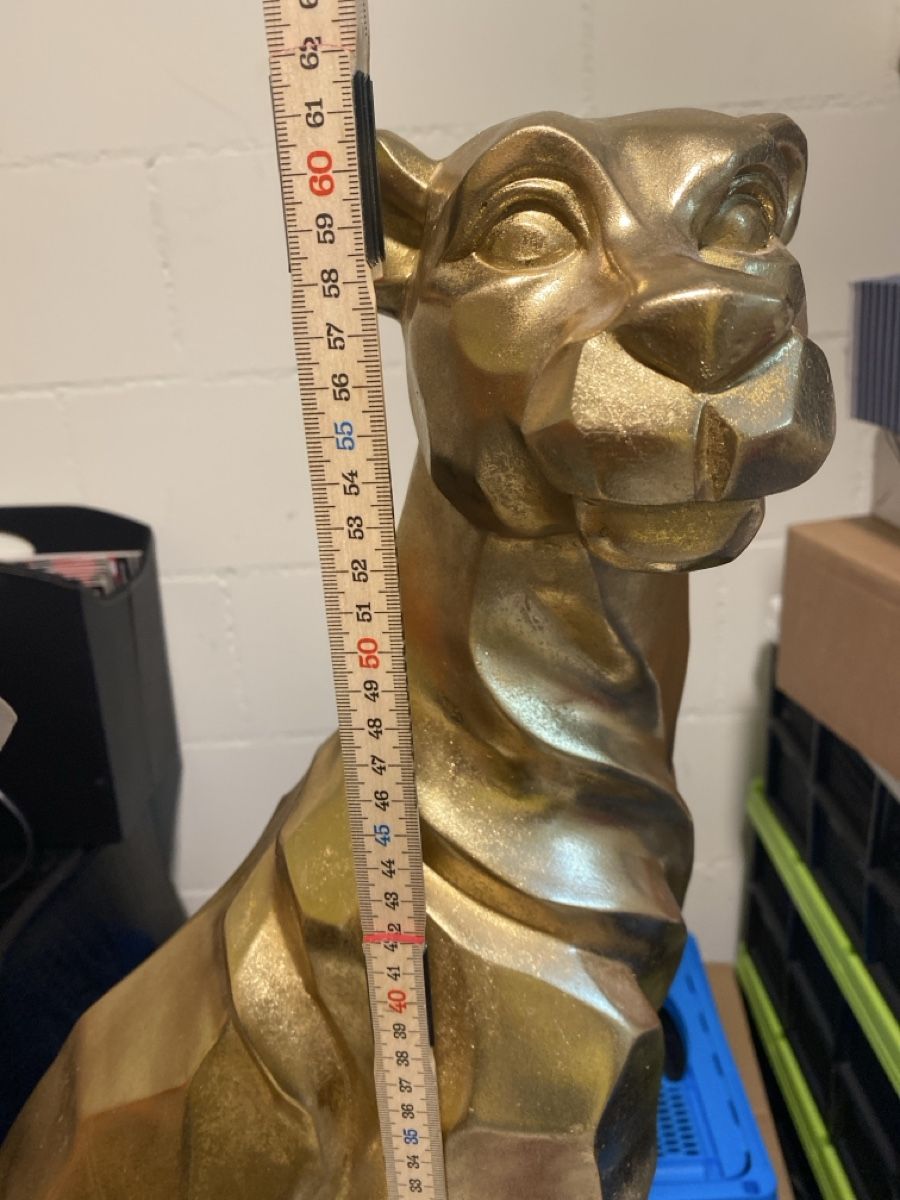 Skulpturen & Statuen: Goldene Panther Figur – Defekt aus Wolfwil von ISAsShop 2