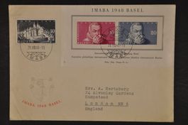 1948 IMABA Basel FDC nach London