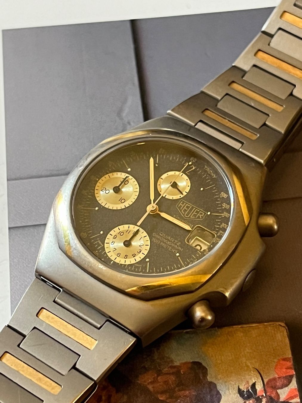 Tag Heuer Orologi: Heuer Or/titanium rare Yacht Timer Chronographe – Usato da GENEVE venduto da hehakasapa 1