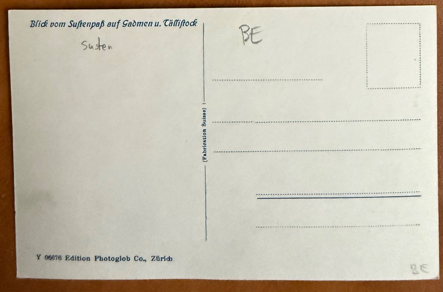 Cartes postales: Sustenstrasse - Blick Sustenpass - AK – D'occasion à Lutry par Ediego 1