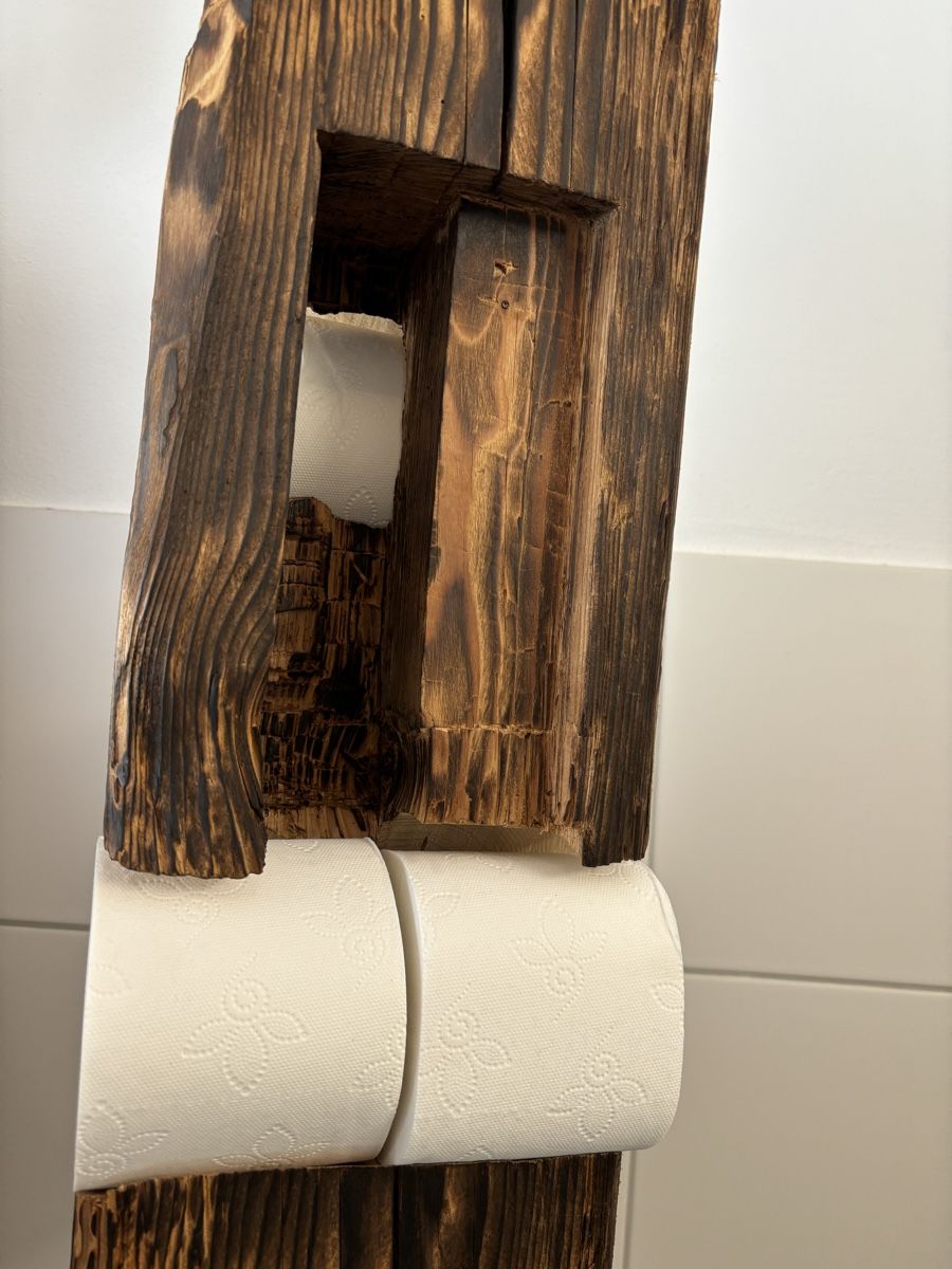 Tutte le decorazioni: WC-Rollenhalter Holz rustikal einzigartig – Usato da Salvenach venduto da Bali06 3