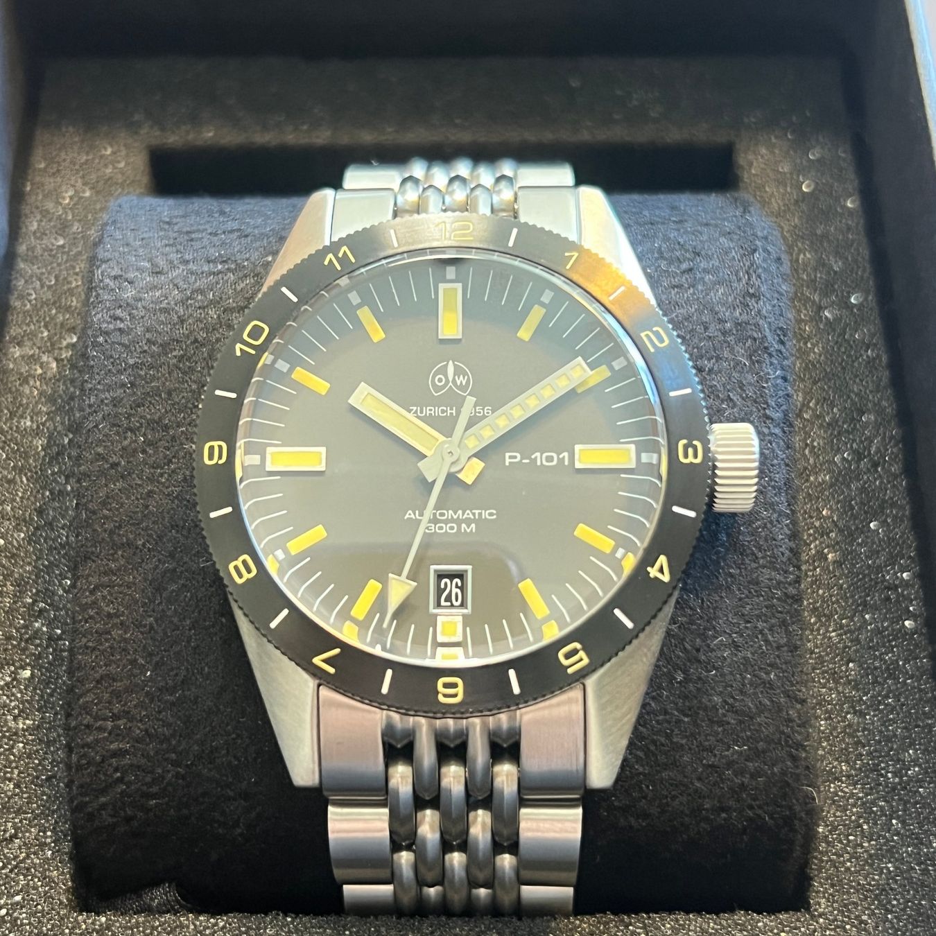 Orologi: FLASH SALE Ollech & Wajs Automatic Date Full Set OW P-101S – Usato da Carouge GE venduto da Watchaser