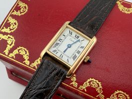 Vintage CARTIER Tank läuft / montre pour femme fonctionne
