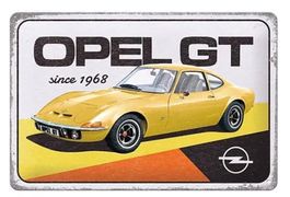 Opel GT Hängeschild Blechschild Wandbild 200x300mm